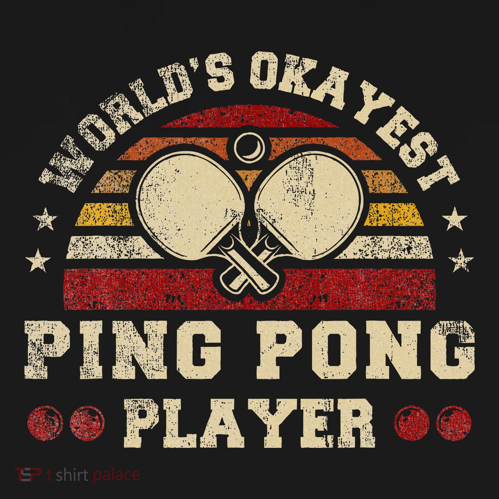 Worlds Okayest Ping Pong Player Retro Ping Pong Women's Tank Top