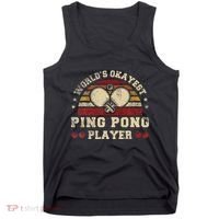 Worlds Okayest Ping Pong Player Retro Ping Pong Tank Top thumb 0