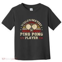 Worlds Okayest Ping Pong Player Retro Ping Pong Toddler T-Shirt thumb 0