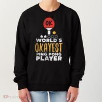 World's Okayest Ping Pong Player Funny Table Tennis Gift Women's Sweatshirt thumb 0