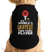 World's Okayest Ping Pong Player Funny Table Tennis Gift Doggie Tank thumb 0