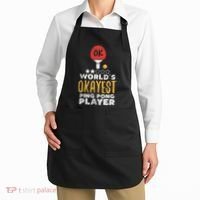 World's Okayest Ping Pong Player Funny Table Tennis Gift Apron thumb 2