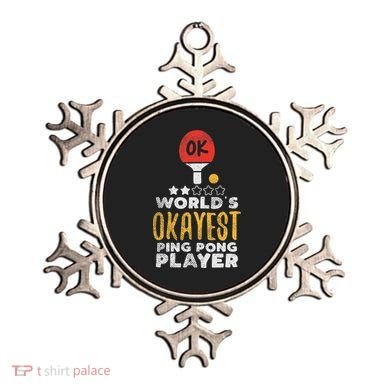 World's Okayest Ping Pong Player Funny Table Tennis Gift Ornament
