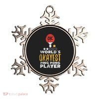 World's Okayest Ping Pong Player Funny Table Tennis Gift Ornament thumb 0