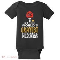 World's Okayest Ping Pong Player Funny Table Tennis Gift Baby Bodysuit thumb 0