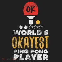 World's Okayest Ping Pong Player Funny Table Tennis Gift Golf Towel thumb 3