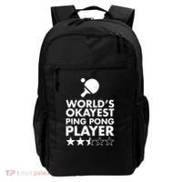 Worlds Okayest Ping Pong Player Trophy Backpack thumb 0