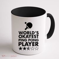 Worlds Okayest Ping Pong Player Trophy Coffee Mug thumb 1