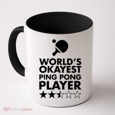 Worlds Okayest Ping Pong Player Trophy Coffee Mug