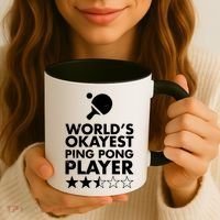Worlds Okayest Ping Pong Player Trophy Coffee Mug thumb 3