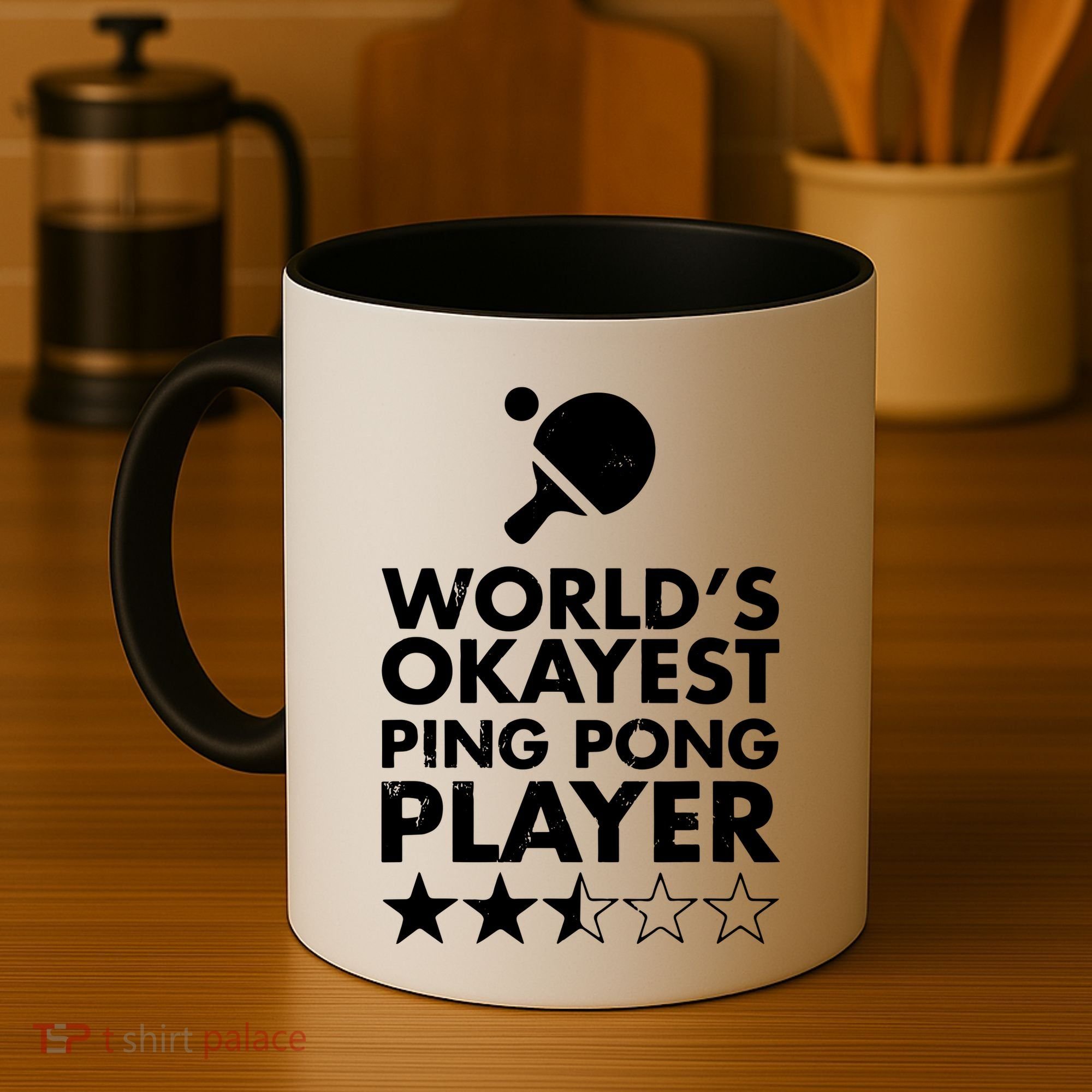 Worlds Okayest Ping Pong Player Trophy Coffee Mug