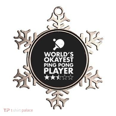 Worlds Okayest Ping Pong Player Trophy Ornament