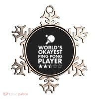 Worlds Okayest Ping Pong Player Trophy Ornament thumb 0