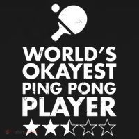 Worlds Okayest Ping Pong Player Trophy Ornament thumb 1