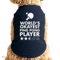 Worlds Okayest Ping Pong Player Trophy Doggie Tank thumb 0