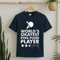 Worlds Okayest Ping Pong Player Trophy T-Shirt thumb 2