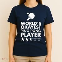 Worlds Okayest Ping Pong Player Trophy T-Shirt thumb 4