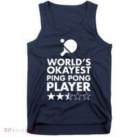 Worlds Okayest Ping Pong Player Trophy Tank Top thumb 0