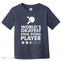 Worlds Okayest Ping Pong Player Trophy Toddler T-Shirt thumb 0