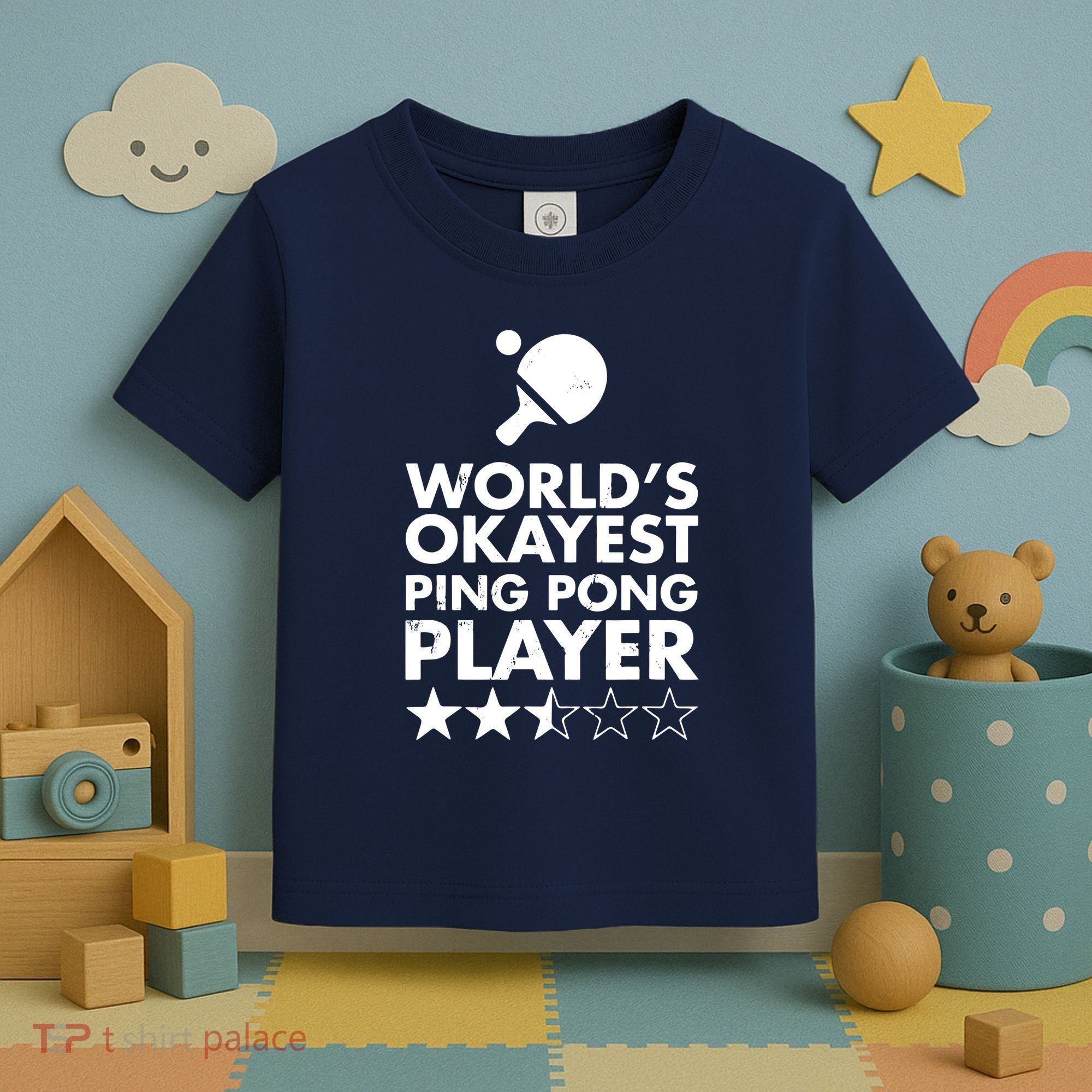 Worlds Okayest Ping Pong Player Trophy Toddler T-Shirt