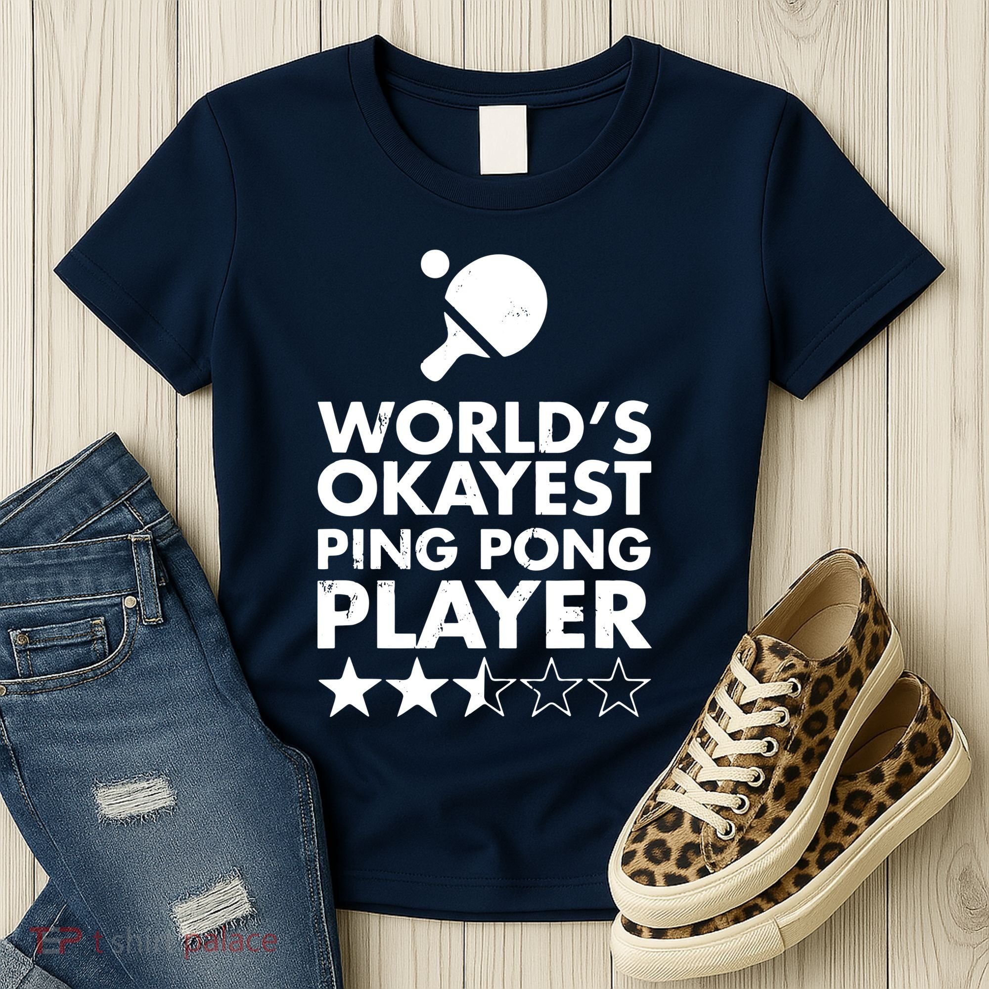 Worlds Okayest Ping Pong Player Trophy Women's T-Shirt