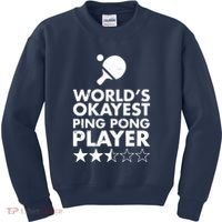 Worlds Okayest Ping Pong Player Trophy Kids Sweatshirt thumb 0