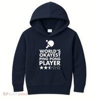 Worlds Okayest Ping Pong Player Trophy Kids Hoodie thumb 0