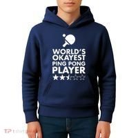 Worlds Okayest Ping Pong Player Trophy Kids Hoodie thumb 4