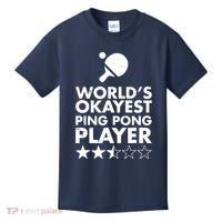Worlds Okayest Ping Pong Player Trophy Kids T-Shirt thumb 0
