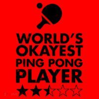 Worlds Okayest Ping Pong Player Trophy Santa Hat thumb 1