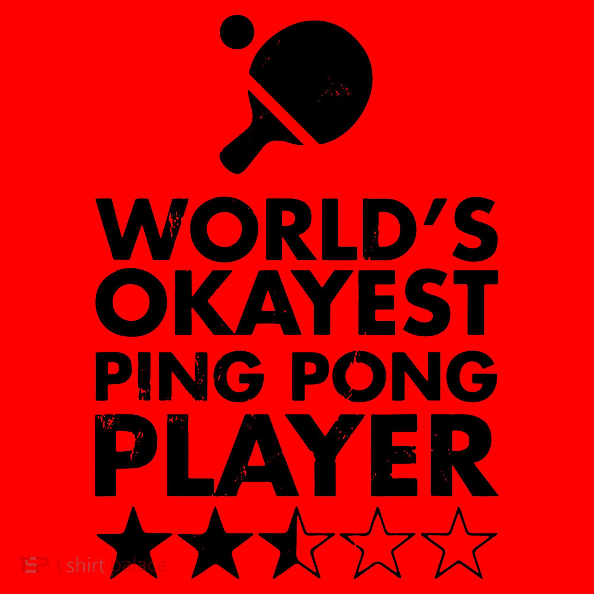 Worlds Okayest Ping Pong Player Trophy Santa Hat
