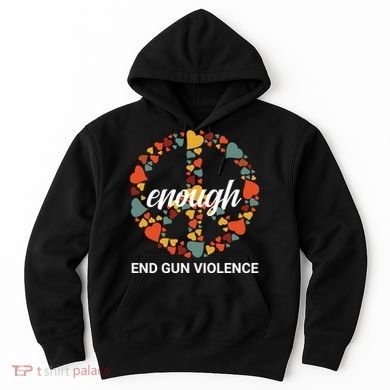 Wear Orange Peace Sign Enough End Gun Violence Hoodie