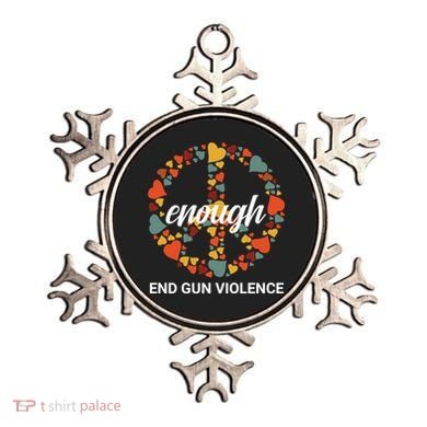 Wear Orange Peace Sign Enough End Gun Violence Ornament