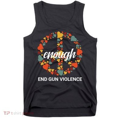 Wear Orange Peace Sign Enough End Gun Violence Tank Top