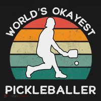 WorldS Okayest Pickleballer Funny Retro Pickleball Player Pajama Set thumb 2