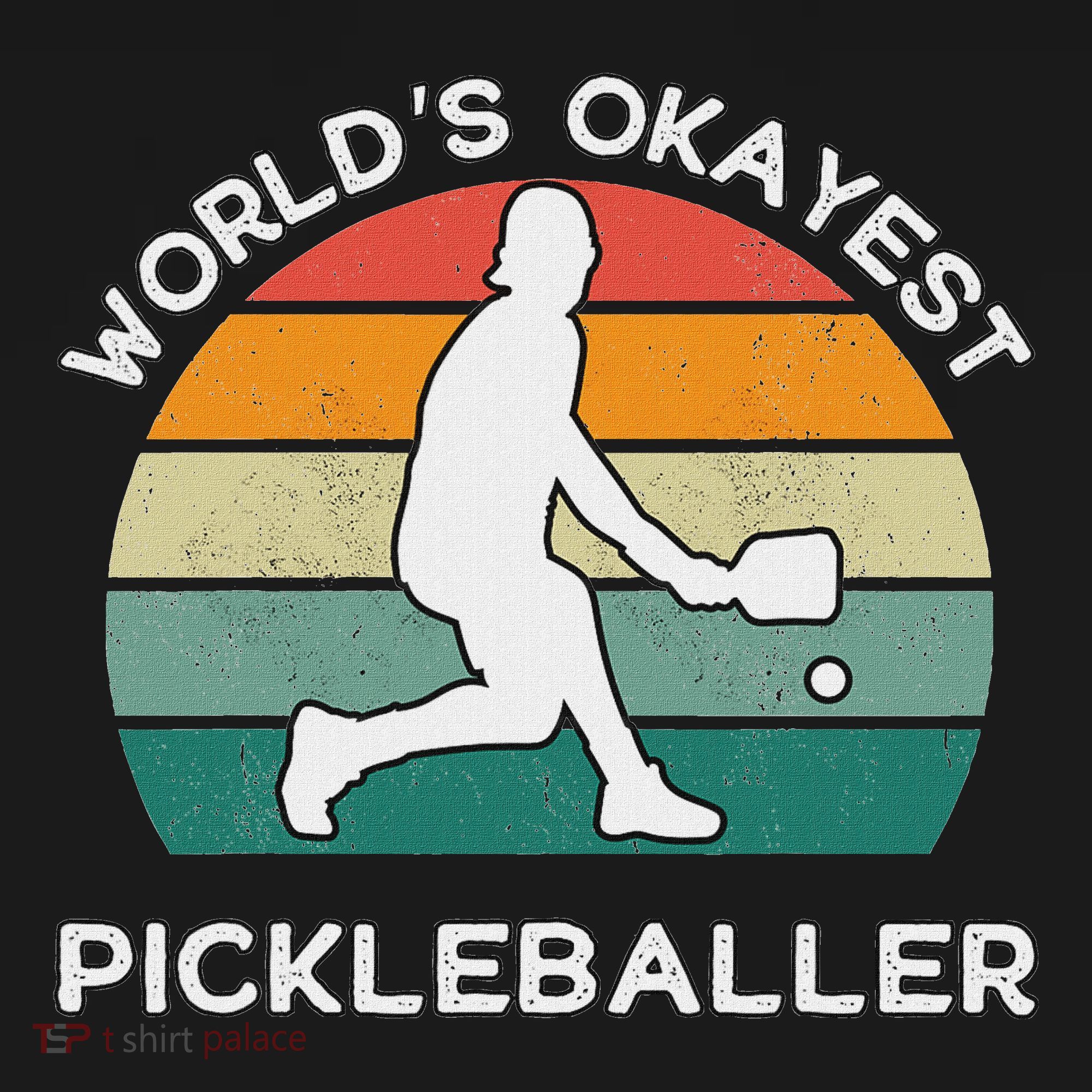 WorldS Okayest Pickleballer Funny Retro Pickleball Player Women's Hoodie