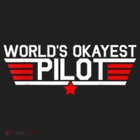 Worlds Okayest Pilot Funny Aviator Aviation Flying Mens Women's Sweatshirt thumb 2
