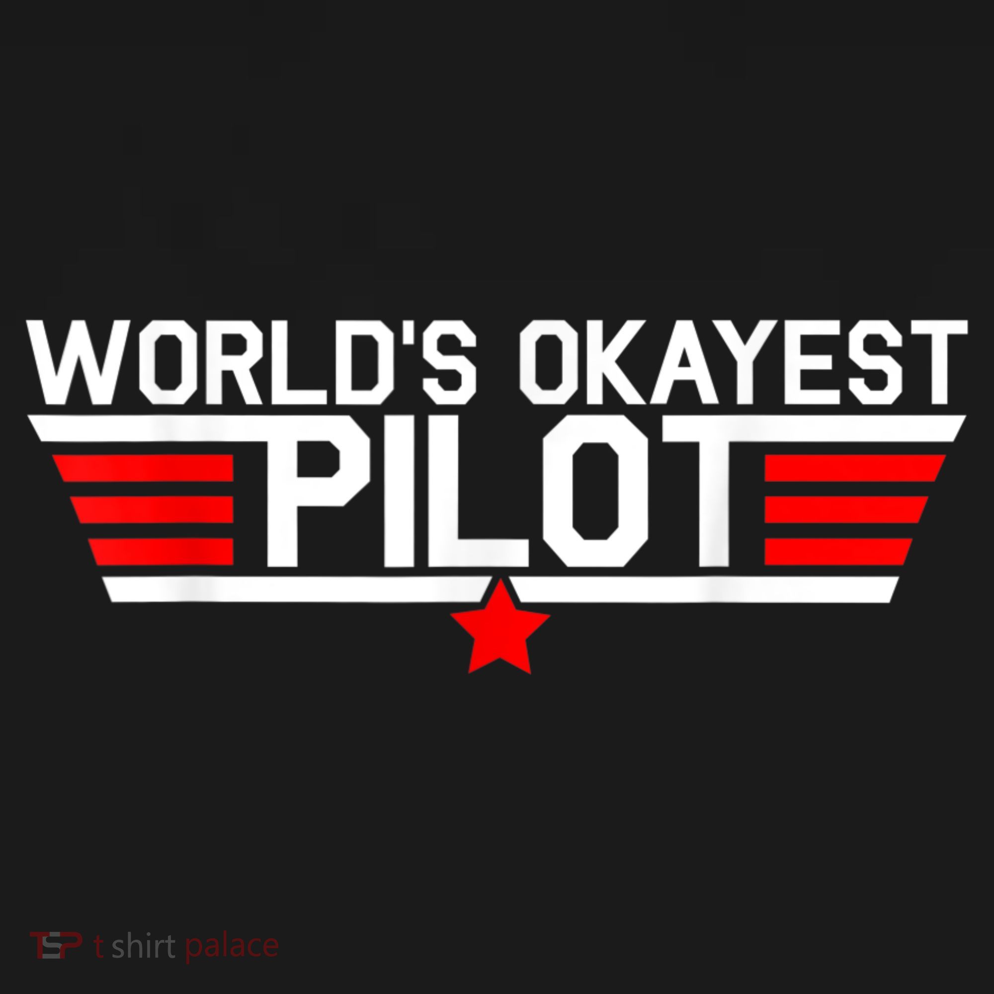 Worlds Okayest Pilot Funny Aviator Aviation Flying Mens Women's Hoodie