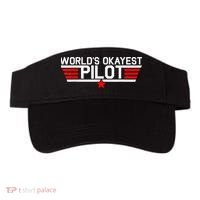 Worlds Okayest Pilot Funny Aviator Aviation Flying Mens Visor thumb 0