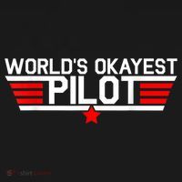 Worlds Okayest Pilot Funny Aviator Aviation Flying Mens Visor thumb 3