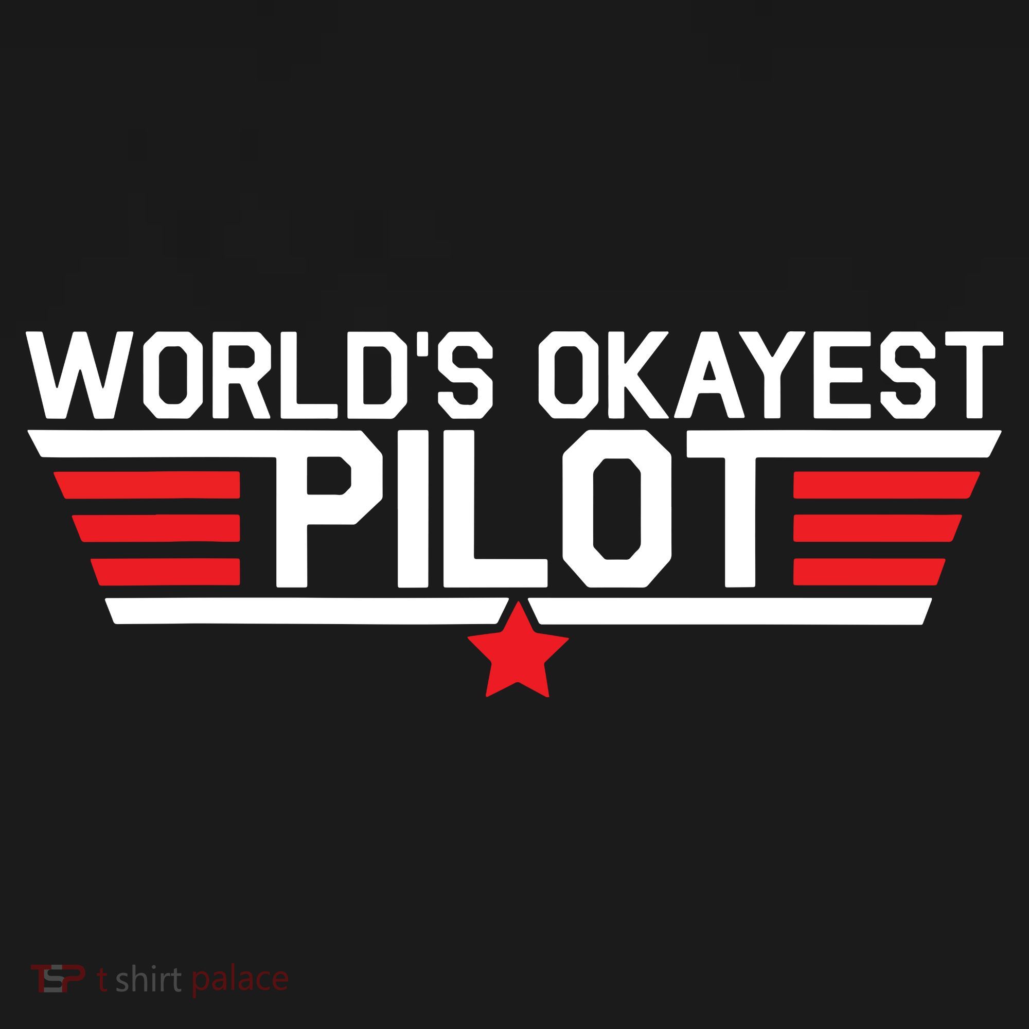 Worlds Okayest Pilot Funny Aviator Aviation Flying Coaster