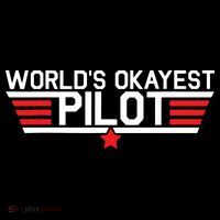 Worlds Okayest Pilot Funny Aviator Aviation Flying Mousepad thumb 1