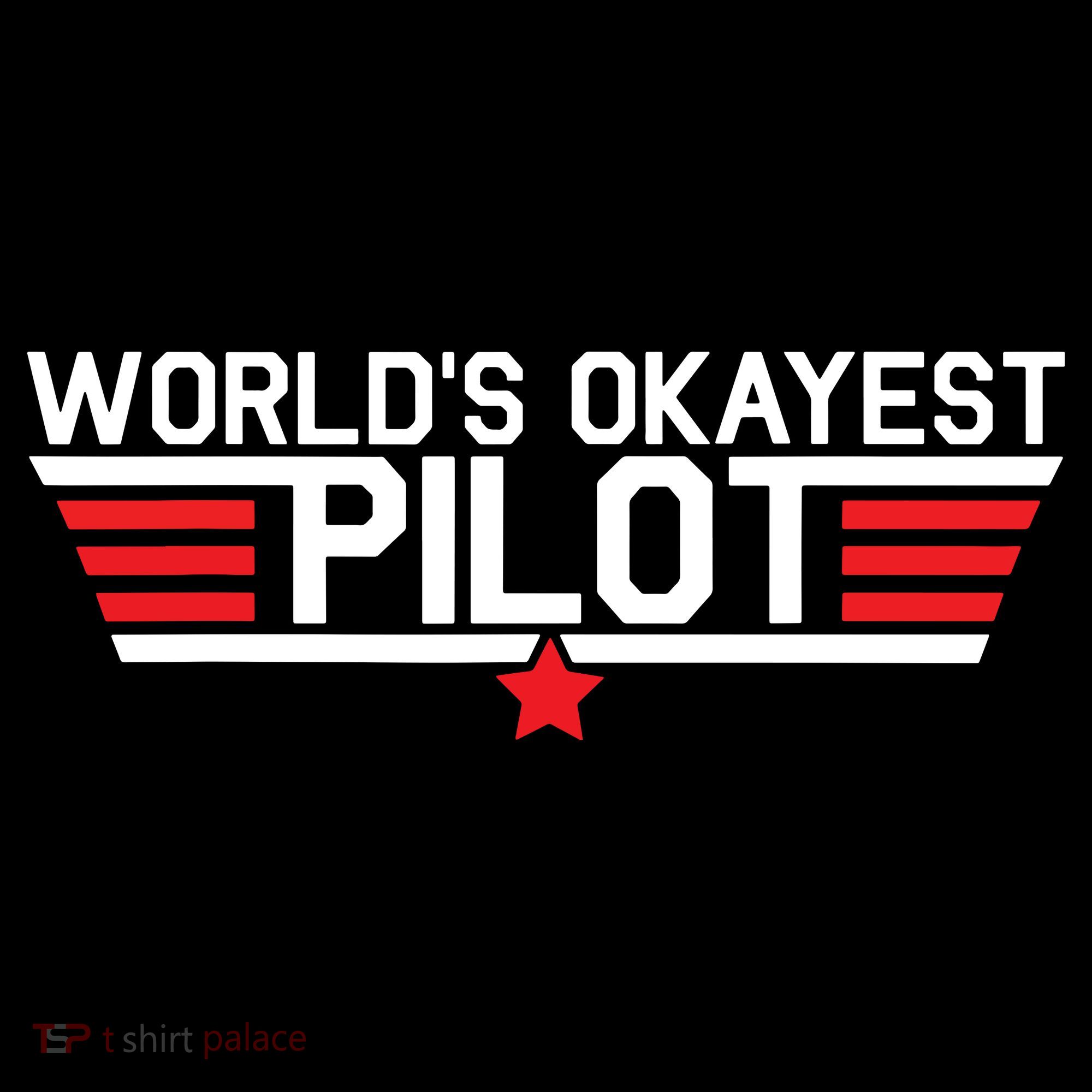 Worlds Okayest Pilot Funny Aviator Aviation Flying Mousepad