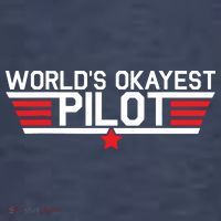 Worlds Okayest Pilot Funny Aviator Aviation Flying Women's T-Shirt thumb 6