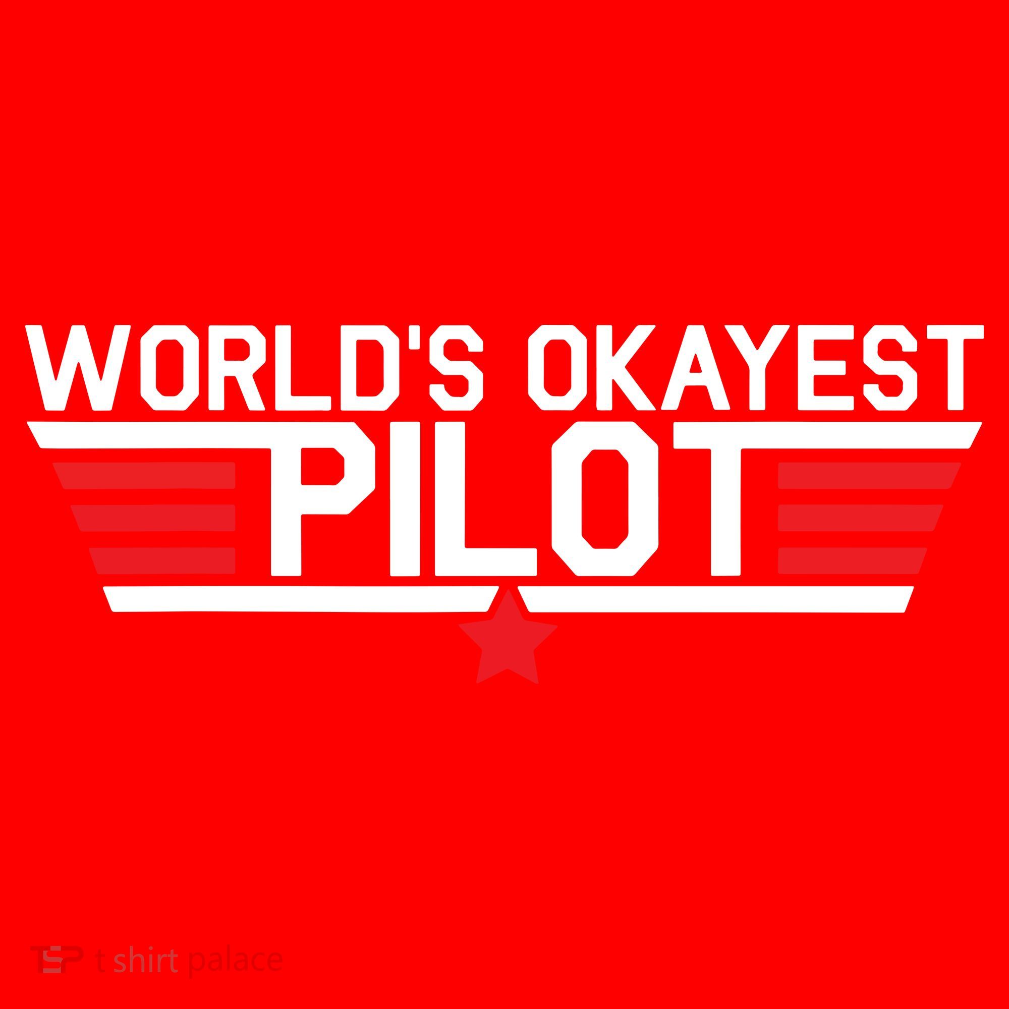 Worlds Okayest Pilot Funny Aviator Aviation Flying Santa Hat