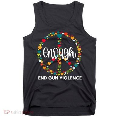 Wear Orange Peace Sign Enough End Gun Violence Tank Top