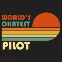 Worlds Okayest Pilot Funny Retro Funny Gift Beanie thumb 2
