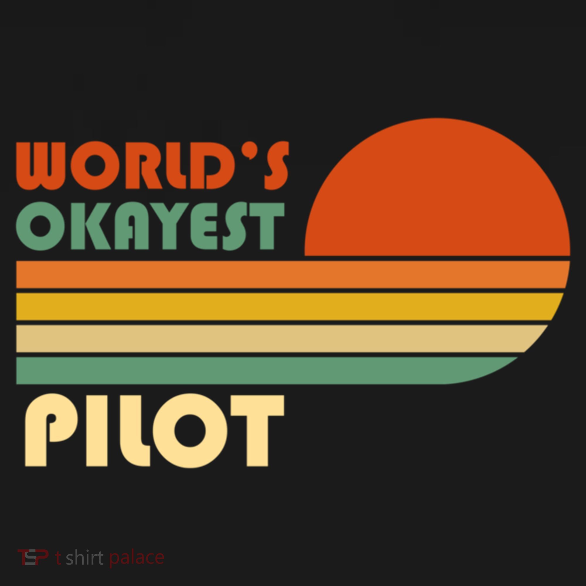 Worlds Okayest Pilot Funny Retro Funny Gift Ornament