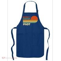 Worlds Okayest Pilot Funny Retro Funny Gift Apron thumb 0