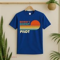 Worlds Okayest Pilot Funny Retro Funny Gift T-Shirt thumb 2